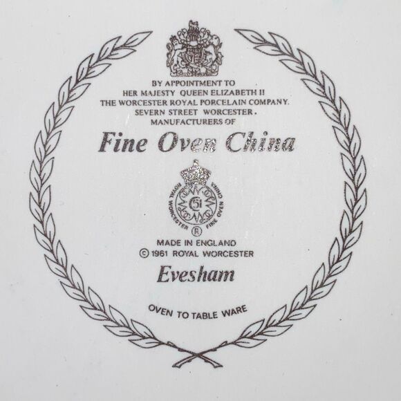 Royal Worcester Evesham Fine Oven China 3pc Bakeware Set England 1961 - Picture 3 of 3